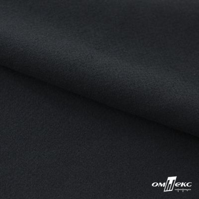 Трикотажное полотно "Капри" 100% полиэстр, 152см, 320 г/м2, чёрный, м - купить в Саранске. Цена 374 руб.