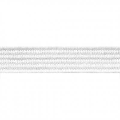 Резиновые нити с текстильным покрытием, шир. 6 мм ( упак.55 м/уп), цв.-белый - купить в Саранске. Цена: 210.75 руб.