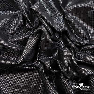 Ткань подкладочная фольгированная 210T, 100% полиэстер,58+/-5 г/м2, шир.150 cм. черный/BLACK  - купить в Саранске. Цена 130.59 руб.
