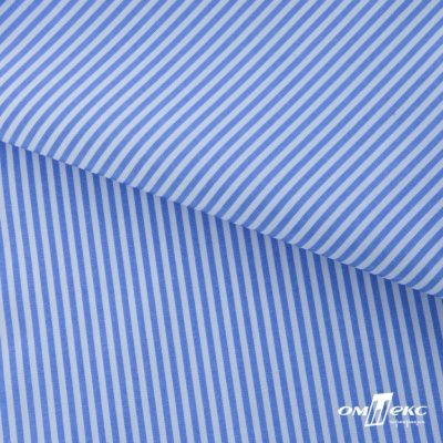 Ткань сорочечная Полоска Кенди, 115 г/м2, 58% пэ,42% хл, шир.150 см, цв.2-голубой, (арт.110) - купить в Саранске. Цена 306.69 руб.