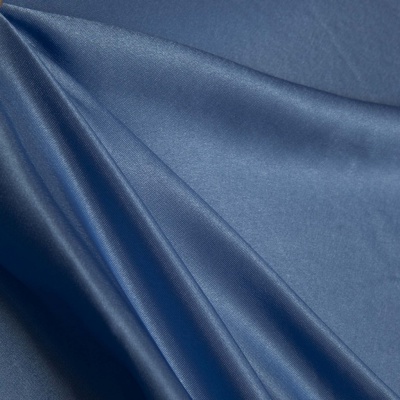 Поли креп-сатин 16-4132, 125 (+/-5) гр/м2, шир.150см, цвет голубой - купить в Саранске. Цена 155.57 руб.
