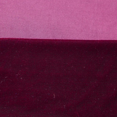 Бархат стрейч №2, 240 гр/м2, шир.160 см, (2,6 м/кг), цвет бордо - купить в Саранске. Цена 740.88 руб.