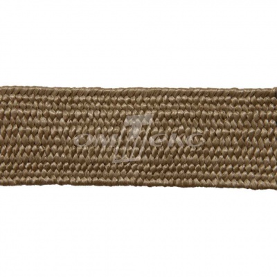 Тесьма отделочная полипропиленовая плетеная эластичная #2, шир. 40мм, цв.- соломенный - купить в Саранске. Цена: 50.99 руб.