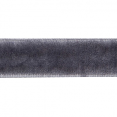 Лента бархатная нейлон, шир.12 мм, (упак. 45,7м), цв.189-т.серый - купить в Саранске. Цена: 457.61 руб.