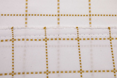 Скатертная ткань 25537/2009, 174 гр/м2, шир.150см, цвет белый/бежевый - купить в Саранске. Цена 269.46 руб.