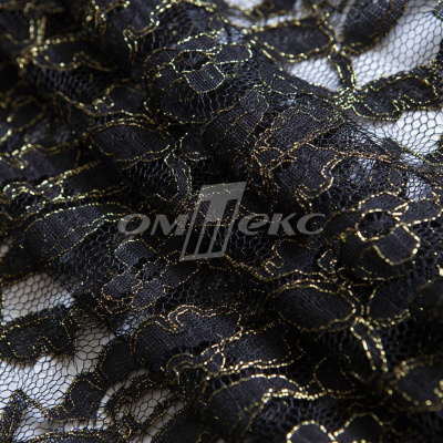 Кружевное полотно XD LACE 1-4, 80 гр/м2, шир.150см, цвет чёрный - купить в Саранске. Цена 245.94 руб.