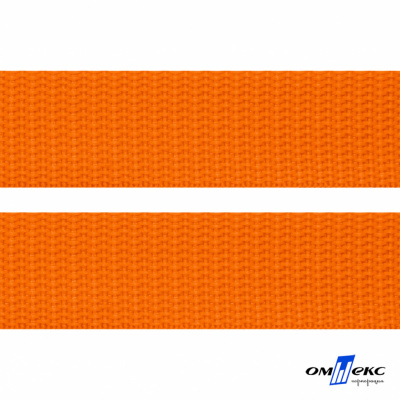 Оранжевый- цв.523 -Текстильная лента-стропа 550 гр/м2 ,100% пэ шир.25 мм (боб.50+/-1 м) - купить в Саранске. Цена: 405.80 руб.