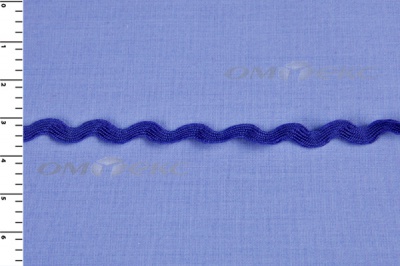 Тесьма плетеная "Вьюнчик"/синий - купить в Саранске. Цена: 40.72 руб.