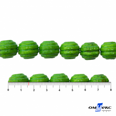 0309-Бусины деревянные "ОмТекс", 16 мм, упак.50+/-3шт, цв.019-зеленый - купить в Саранске. Цена: 62.22 руб.