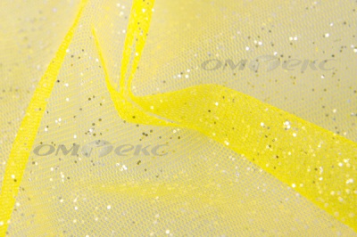 Сетка Глиттер, 40 гр/м2, шир.160см, цвет жёлтый - купить в Саранске. Цена 163.01 руб.
