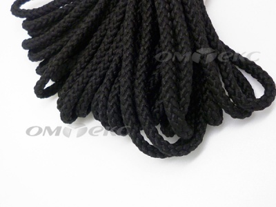 Шнур В-035 4 мм круп.плетение 100 м черный - купить в Саранске. Цена: 156.40 руб.