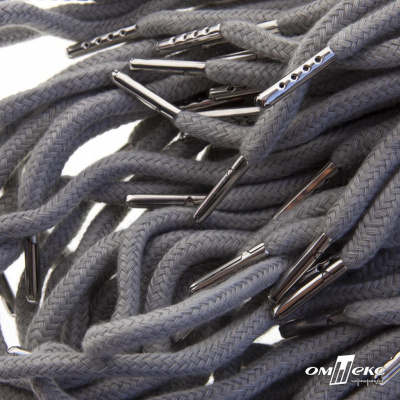 Шнурки #107-08, круглые 130 см, цв.серый - купить в Саранске. Цена: 26.88 руб.
