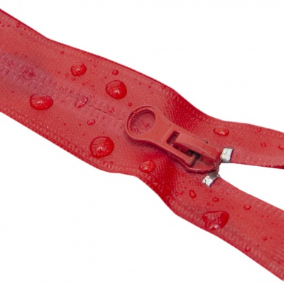 Молния водонепроницаемая PVC Т-7, 20 см, неразъемная, цвет (820)-красный - купить в Саранске. Цена: 21.56 руб.
