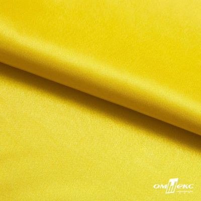Поли креп-сатин 12-0643, 125 (+/-5) гр/м2, шир.150см, цвет жёлтый - купить в Саранске. Цена 155.57 руб.