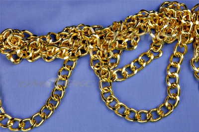 Цепь металл декоративная №11 (17*13) золото (10+/-1 м)  - купить в Саранске. Цена: 1 341.87 руб.