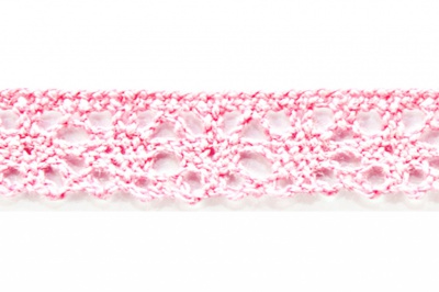 Тесьма кружевная 0621-1607, шир. 15 мм/уп. 20+/-1 м, цвет 096-розовый - купить в Саранске. Цена: 296.25 руб.
