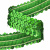 Тесьма с пайетками D4, шир. 30 мм/уп. 25+/-1 м, цвет зелёный - купить в Саранске. Цена: 1 087.39 руб.