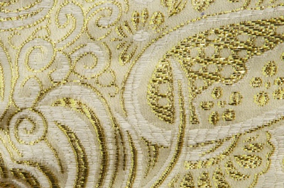 Ткань костюмная жаккард №5, 140 гр/м2, шир.150см, цвет золото - купить в Саранске. Цена 383.29 руб.
