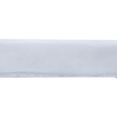 Лента бархатная нейлон, шир.12 мм, (упак. 45,7м), цв.01-белый - купить в Саранске. Цена: 457.61 руб.