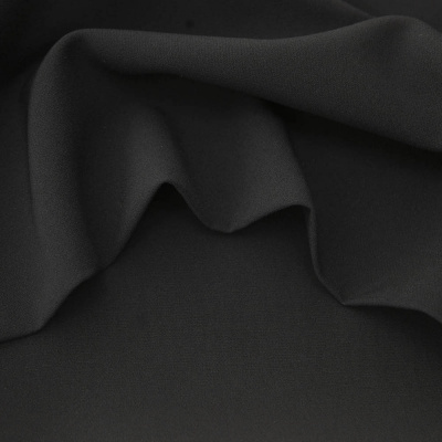Костюмная ткань "Элис", 200 гр/м2, шир.150см, цвет чёрный - купить в Саранске. Цена 306.20 руб.