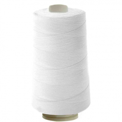Швейные нитки (армированные) 28S/2, нам. 2 500 м, цвет белый - купить в Саранске. Цена: 148.95 руб.