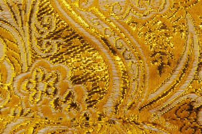 Ткань костюмная жаккард №12, 140 гр/м2, шир.150см, цвет жёлтый - купить в Саранске. Цена 383.29 руб.