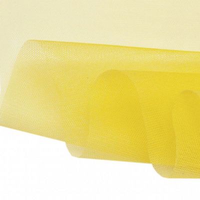 Фатин жесткий 16-68, 22 гр/м2, шир.180см, цвет жёлтый - купить в Саранске. Цена 89.29 руб.