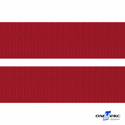 Красный- цв.171 -Текстильная лента-стропа 550 гр/м2 ,100% пэ шир.20 мм (боб.50+/-1 м) - купить в Саранске. Цена: 318.85 руб.