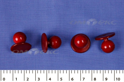 Пуговица поварская "Пукля", 10 мм, цвет красный - купить в Саранске. Цена: 2.28 руб.