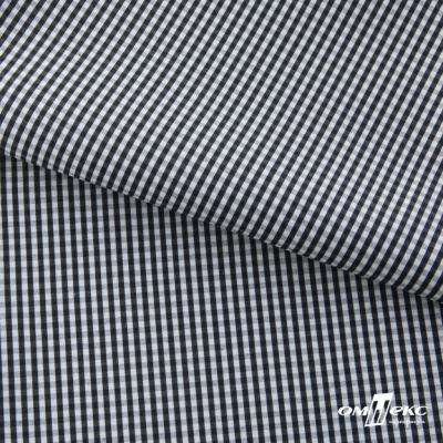 Ткань сорочечная Клетка Виши, 115 г/м2, 58% пэ,42% хл, шир.150 см, цв.6-черный, (арт.111) - купить в Саранске. Цена 306.69 руб.