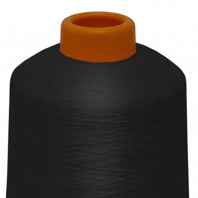 Нитки текстурированные некручёные, намот. 15 000 м, цвет чёрный - купить в Саранске. Цена: 204.10 руб.