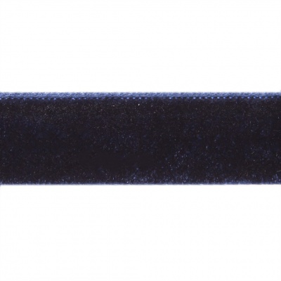Лента бархатная нейлон, шир.12 мм, (упак. 45,7м), цв.180-т.синий - купить в Саранске. Цена: 411.60 руб.