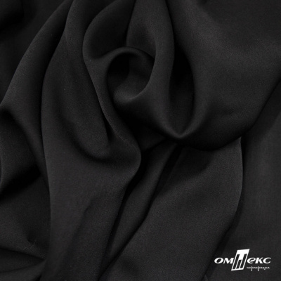 Ткань плательная Габриэль 100% полиэстер,140 (+/-10) гр/м2, шир. 150 см, цв. черный BLACK - купить в Саранске. Цена 248.37 руб.