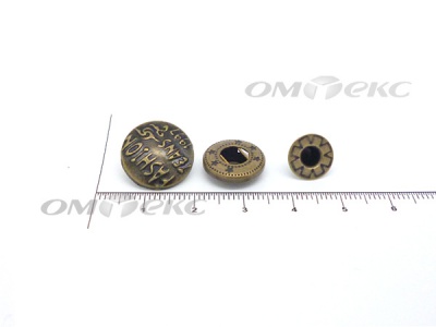 Кнопки металл 15 мм альфа антик с рис.№3  - купить в Саранске. Цена: 2.90 руб.