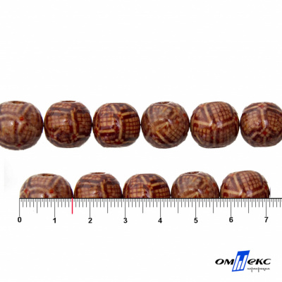 0125-Бусины деревянные "ОмТекс", 15 мм, упак.50+/-3шт - купить в Саранске. Цена: 77 руб.