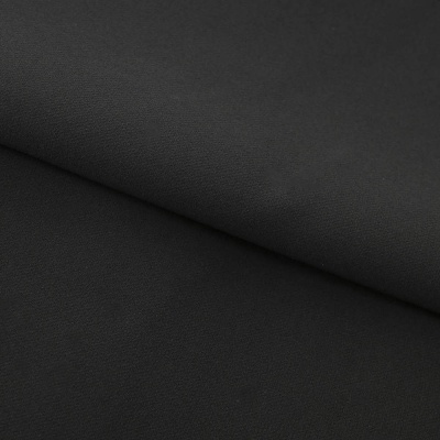 Костюмная ткань "Элис", 220 гр/м2, шир.150 см, цвет чёрный - купить в Саранске. Цена 308 руб.