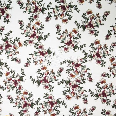 Плательная ткань "Фламенко" 23.1, 80 гр/м2, шир.150 см, принт растительный - купить в Саранске. Цена 264.56 руб.