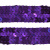 Тесьма с пайетками 12, шир. 20 мм/уп. 25+/-1 м, цвет фиолет - купить в Саранске. Цена: 778.19 руб.