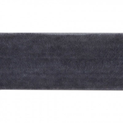 Лента бархатная нейлон, шир.25 мм, (упак. 45,7м), цв.189-т.серый - купить в Саранске. Цена: 981.09 руб.