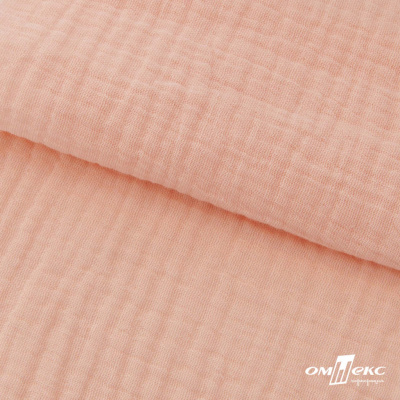 Ткань Муслин, 100% хлопок, 125 гр/м2, шир. 140 см #201 цв.(18)-розовый персик - купить в Саранске. Цена 464.97 руб.