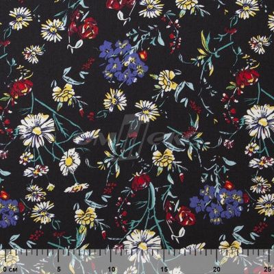 Плательная ткань "Фламенко" 6.2, 80 гр/м2, шир.150 см, принт растительный - купить в Саранске. Цена 239.03 руб.