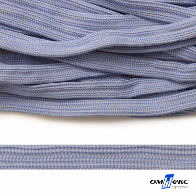Шнур плетеный (плоский) d-12 мм, (уп.90+/-1м), 100% полиэстер, цв.259 - голубой - купить в Саранске. Цена: 8.62 руб.