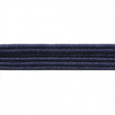 Резиновые нити с текстильным покрытием, шир. 6 мм ( упак.30 м/уп), цв.- 117-т.синий - купить в Саранске. Цена: 152.05 руб.
