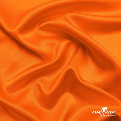 Поли креп-сатин 15-1263, 125 (+/-5) гр/м2, шир.150см, цвет оранжевый - купить в Саранске. Цена 155.57 руб.