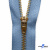 Молнии джинсовые металл т-5, 18 см латунь (YG), цв.-деним (231) - купить в Саранске. Цена: 22.80 руб.