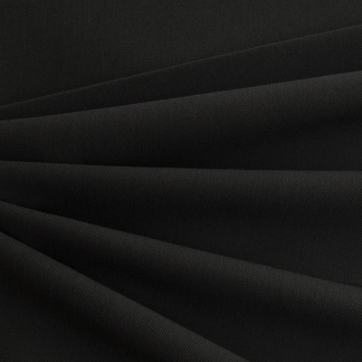 Костюмная ткань с вискозой "Меган", 210 гр/м2, шир.150см, цвет чёрный - купить в Саранске. Цена 378.55 руб.