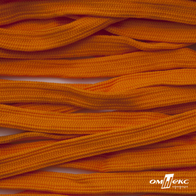 Шнур плетеный (плоский) d-12 мм, (уп.90+/-1м), 100% полиэстер, цв.267 - оранжевый - купить в Саранске. Цена: 8.62 руб.