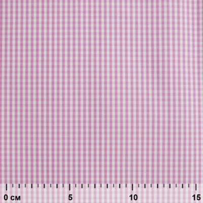 Ткань сорочечная Клетка Виши, 115 г/м2, 58% пэ,42% хл, шир.150 см, цв.1-розовый, (арт.111) - купить в Саранске. Цена 306.69 руб.