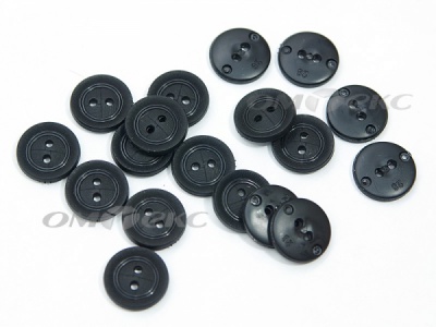 51820/18 мм (2 пр) черные пуговицы - купить в Саранске. Цена: 0.82 руб.