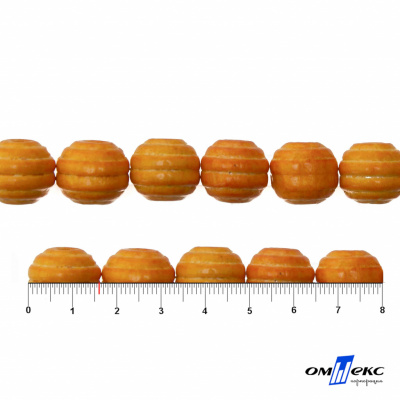 0309-Бусины деревянные "ОмТекс", 16 мм, упак.50+/-3шт, цв.003-оранжевый - купить в Саранске. Цена: 62.22 руб.